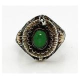 Elegant Chrysoprase Poison Ring