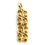 Genuine 2.00 ct Citrine Waterfall Pendant