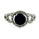 Genuine 2.21 ct Sapphire & Diamond Ring