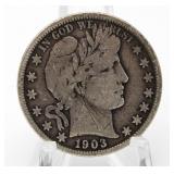 1903 Barber Silver Half Dollar