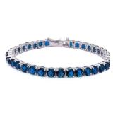 Round 14.50 ct Sapphire Tennis Bracelet