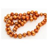 Genuine 18" Chocolate Pearl Necklace