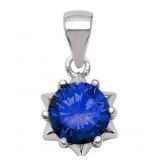 Gorgeous 2.00 ct Sapphire Solitaire Pendant