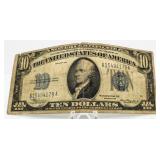 1934 Blue Seal $10 Silver Certificate