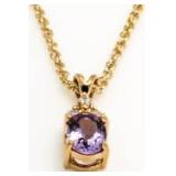 Genuine 2.00 ct Amethyst Pendant