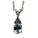 Genuine 2.00 ct Blue Topaz Pendant