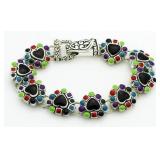 Large Enameled Fashion Bracelet