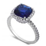 Cushion Cut 4.00 ct Sapphire Designer Ring