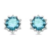 Brilliant 2.00 ct  Aquamarine Earrings