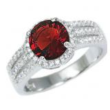 Brilliant 2.50 ct Garnet Solitaire Ring