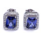 Radiant 1.00 ct Tanzanite Earrings