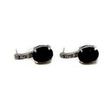 Genuine 3.00 ct Onyx & Diamond Earrings