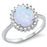 Oval 2.10 ct Fire Opal Dinner Ring