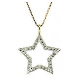 10kt Gold Diamond Star Pendant