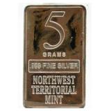 Northwest Territorial Mint 5 Gram Silver Bar