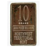 Northest Territorial Mint 10 Gram Silver Bar