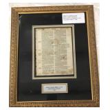 Original 1619 King James Bible Leaf