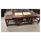 Ashley Cherry 3 pc Table Set