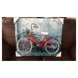 Ashley - Red Bicycle Oil Painting