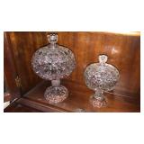 Incredible Antique XL Moon & Star Compote - 2 pc