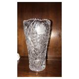 Etched Crystal Vase