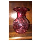 Cranberry Glass Vase