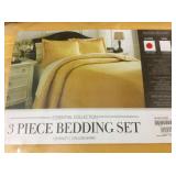 Queen size "raleda yellow" 3 piece bedding set