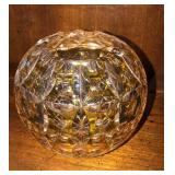 Bohemian Yellow Etched Rose Bowl