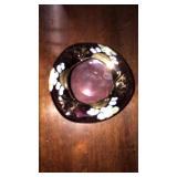 Cranberry Enameled Dish