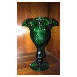 Vintage Depression Green Vase