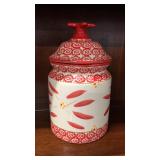 Temptations Red Cookie Jar