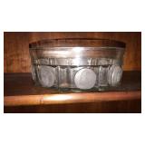 Vintage Coin Glass Bowl