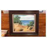 Vintage Hand Painted Oil On Canvas