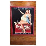 Metal Dr Pepper Repro Sign