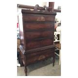 Antique Highboy Chest - Needs Hardware