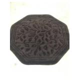 Brown pluch octagon area rug 45" diameter