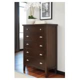 Ashley B598 Brown Cherry Highboy Chest