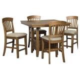 Ashley D655 Counter Table & 4 Bar Stools