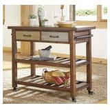 Ashley d300-566 Rustic 42" Kitchen Cart