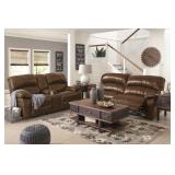 Ashley u98210 LEATHER Reclining Sofa-Love