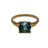 14kt Gold Antique 2.50 ct Aquamarine Solitiare
