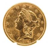 1874-S Liberty Head $20 Gold Piece