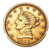 Early 1852 Liberty Gold $2.50 Quarter Eagle