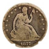 1877-S Seated Liberty Silver Half Dollar