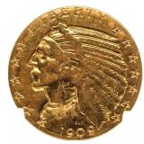 1909 Indian Head $5.00 Gold Piece