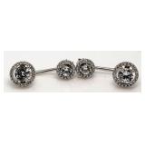 Elegant 4.00 ct White Topaz Designer Earrings