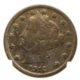 RARE 1912-S Liberty V Nickel*KEY