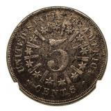 1866 "Rays" Shield Nickel
