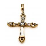 Quality White Topaz Baguette Pendant