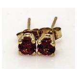 14kt Gold Brilliant Purple Amethyst Earrings